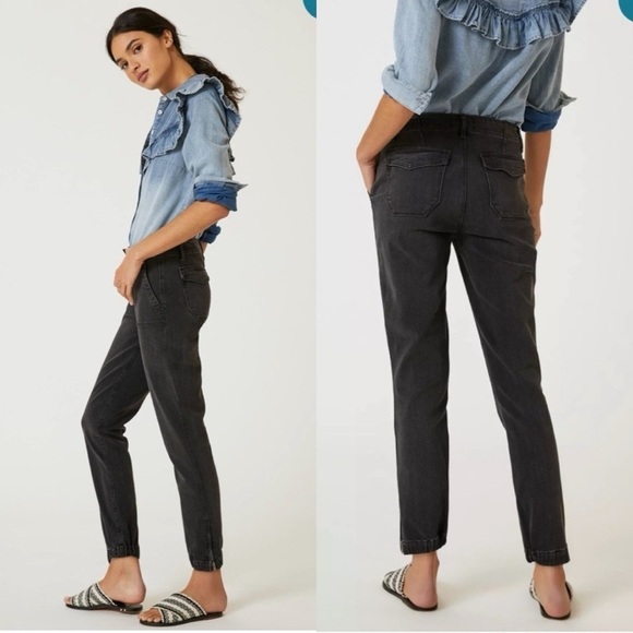 PAIGE Pants - PAIGE Maisley Denim Black Joggers Sz 31